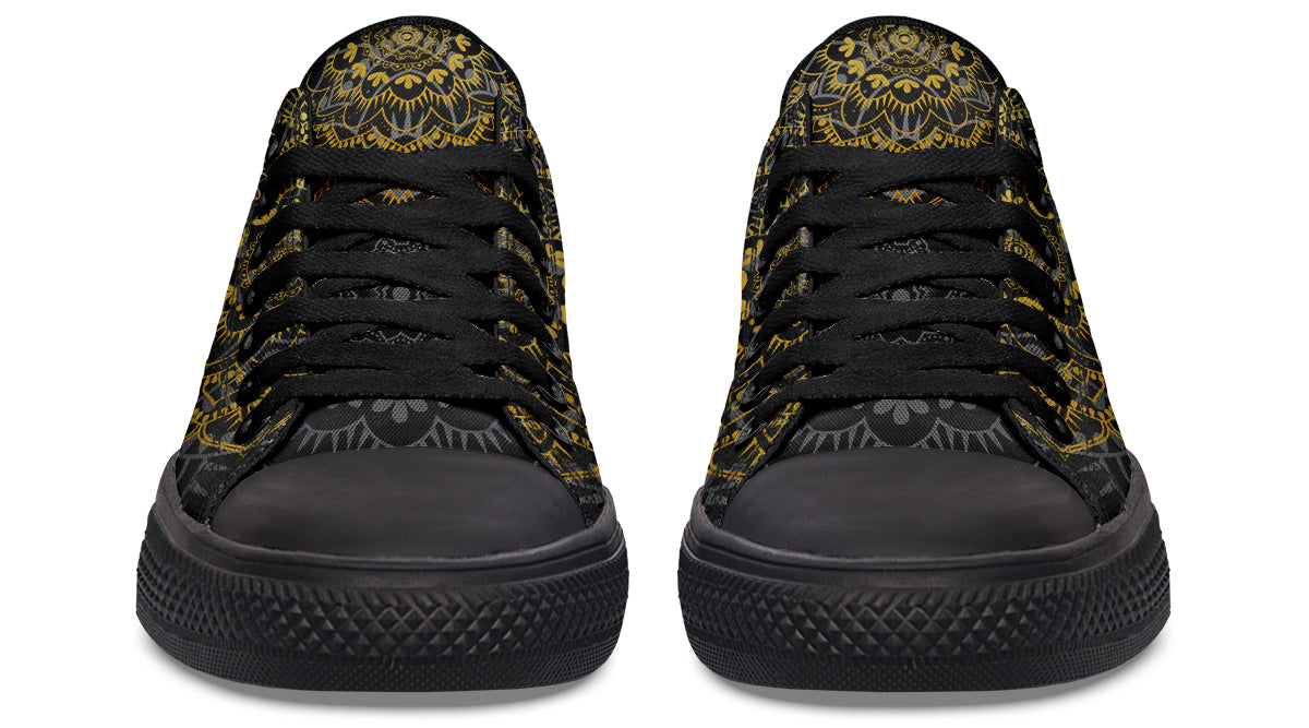 Golden Mandala Low Tops (Wide)