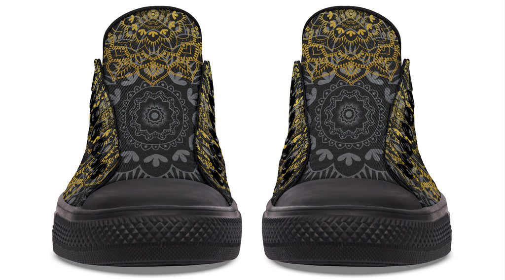 Golden Mandala Low Tops (Wide)