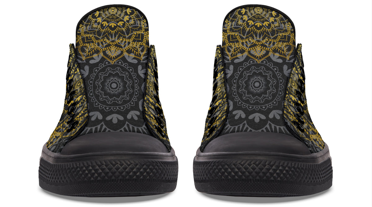 Golden Mandala Low Tops (Wide)