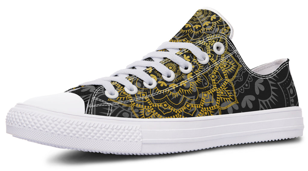 Golden Mandala Low Tops (Wide)