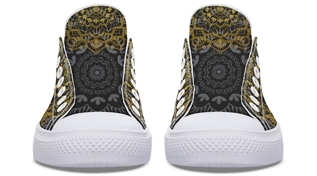 Golden Mandala Low Tops (Wide)