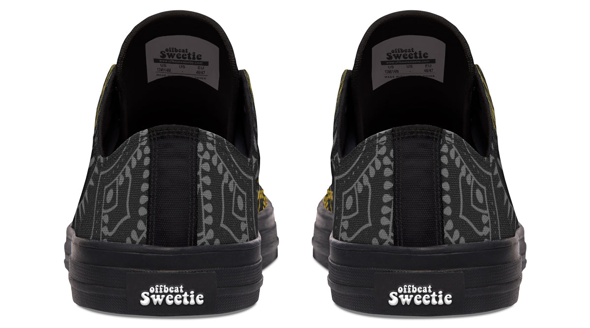 Golden Mandala Low Tops (Wide)