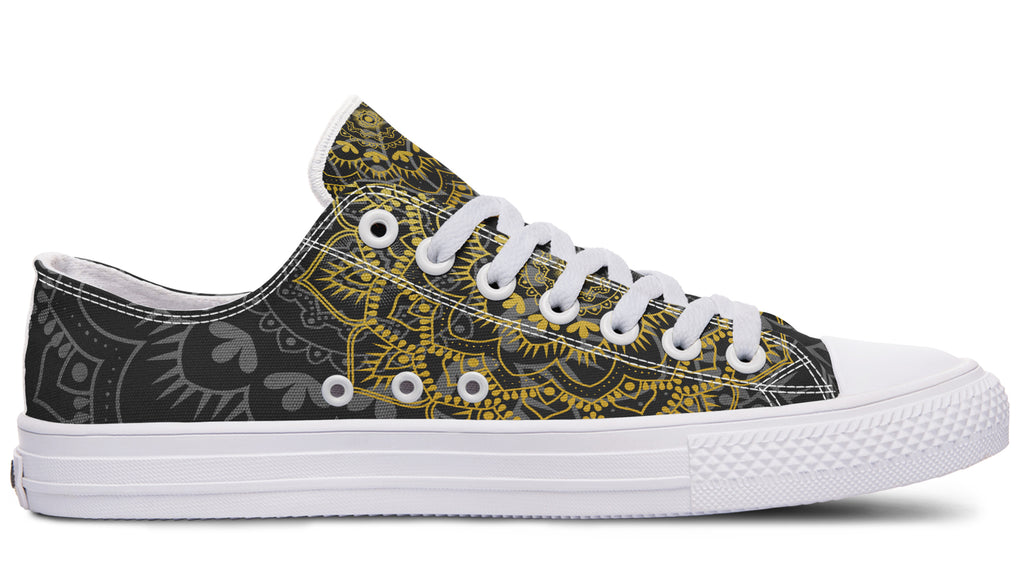 Golden Mandala Low Tops (Wide)
