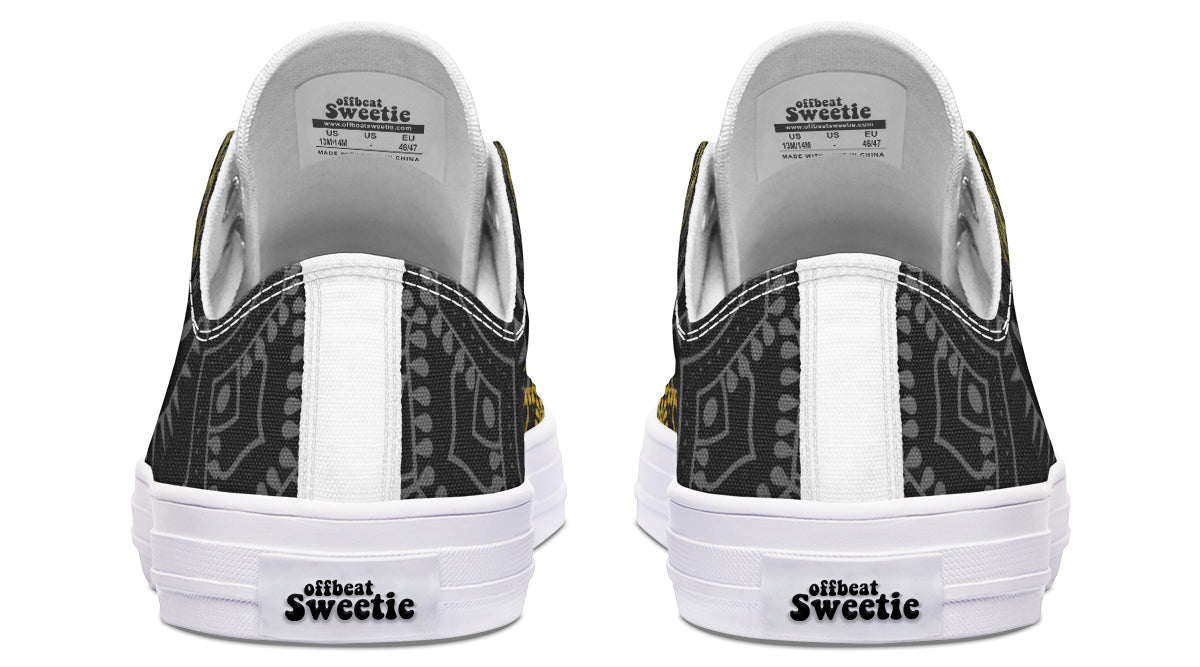 Golden Mandala Low Tops (Wide)