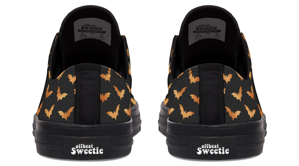 Halloween Bats Low Tops - Offbeat Sweetie