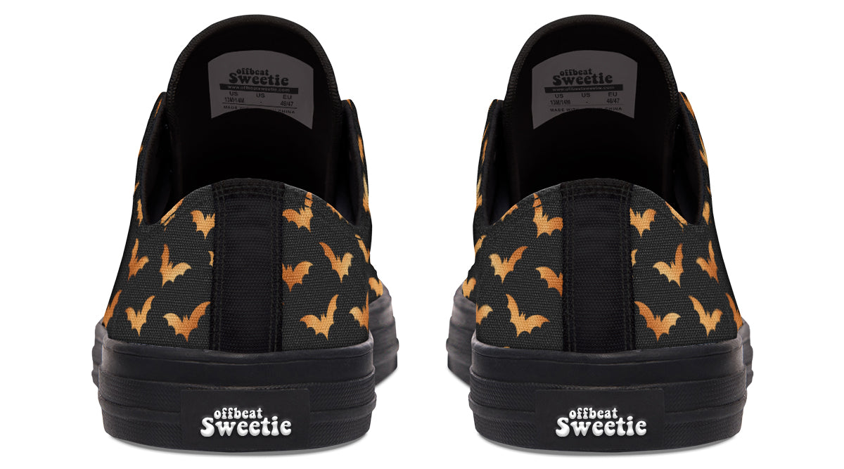 Halloween Bats Low Tops - Offbeat Sweetie