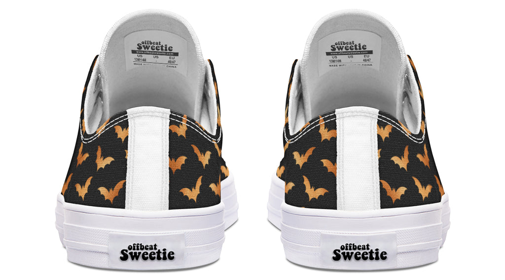 Halloween Bats Low Tops - Offbeat Sweetie