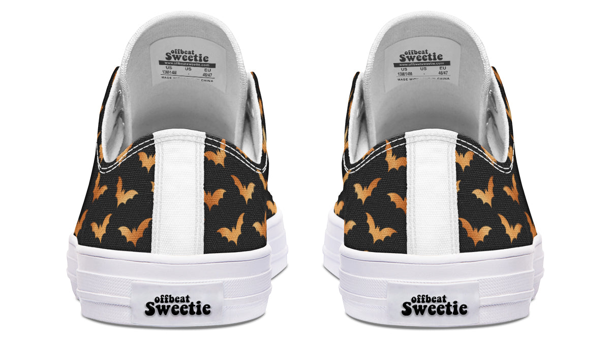Halloween Bats Low Tops - Offbeat Sweetie