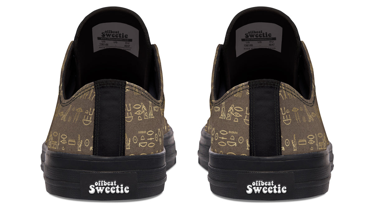Hieroglyphics Low Tops - Offbeat Sweetie