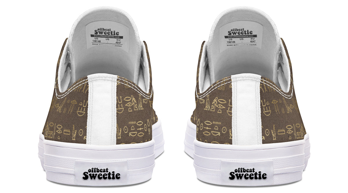 Hieroglyphics Low Tops - Offbeat Sweetie