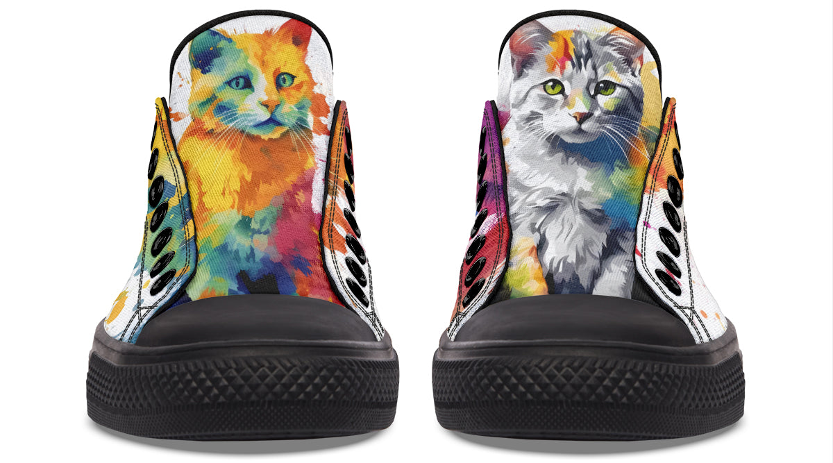 Kitty On My Foot Low Tops (Wide)