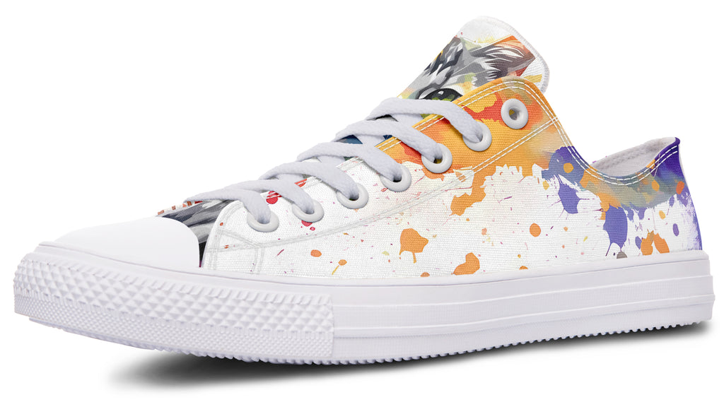 Kitty On My Foot Low Tops (Wide)