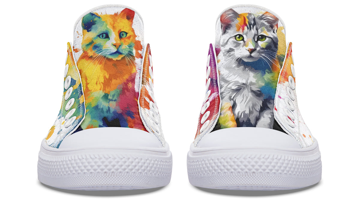 Kitty On My Foot Low Tops (Wide)