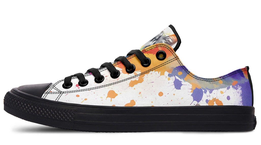 Kitty On My Foot Low Tops (Wide)
