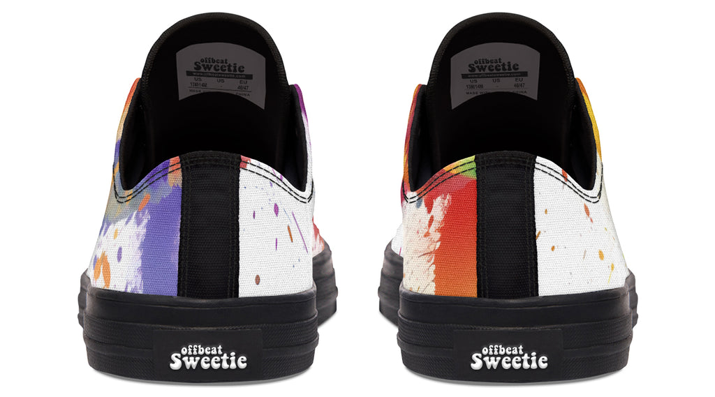 Kitty On My Foot Low Tops (Wide)