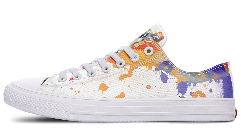 Kitty On My Foot Low Tops (Wide)