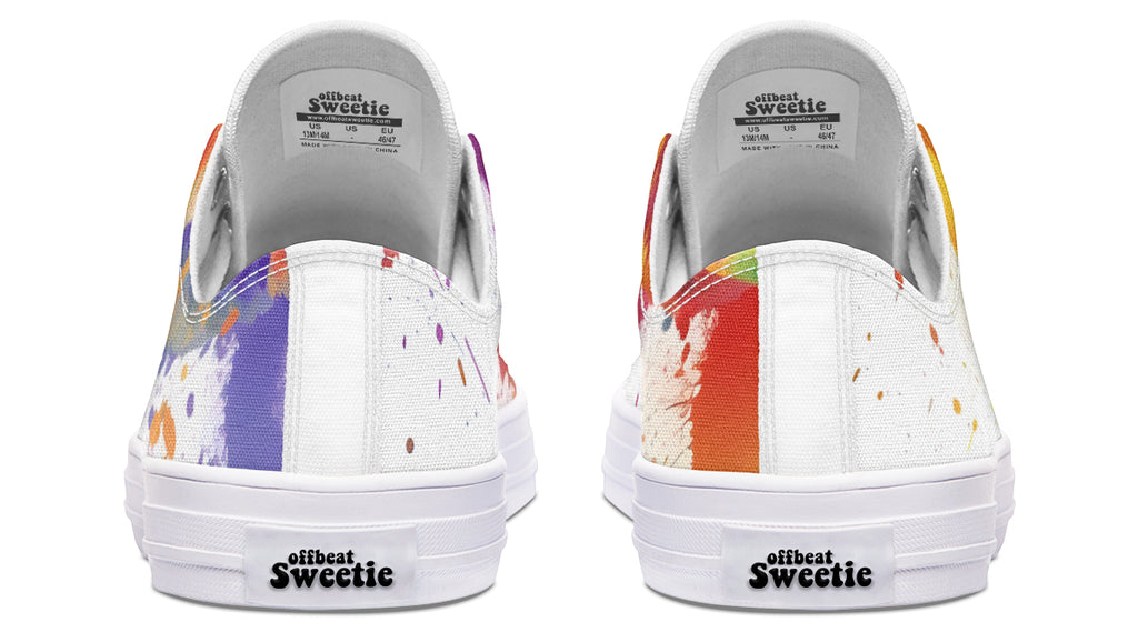 Kitty On My Foot Low Tops (Wide)