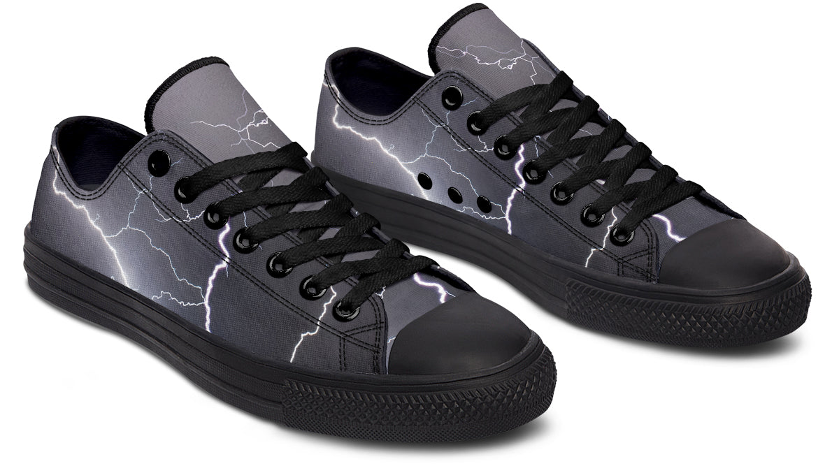 Lightning Crashes Low Tops - Offbeat Sweetie