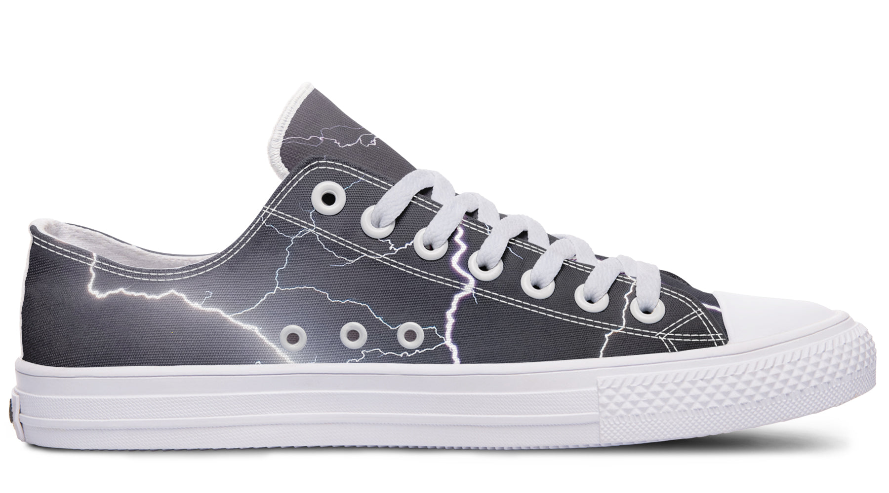 Lightning Crashes Low Tops - Offbeat Sweetie