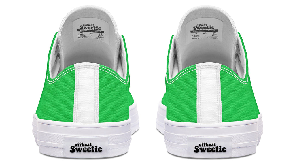 Lucky Green Low Tops - Offbeat Sweetie