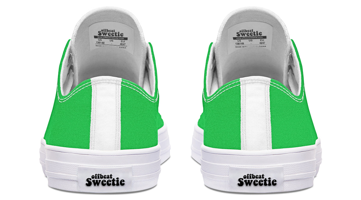 Lucky Green Low Tops - Offbeat Sweetie
