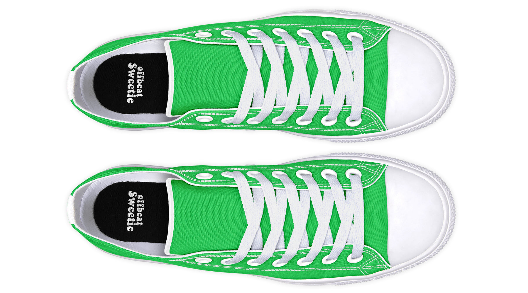 Lucky Green Low Tops - Offbeat Sweetie