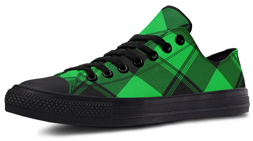 Lucky Green Plaid Low Tops