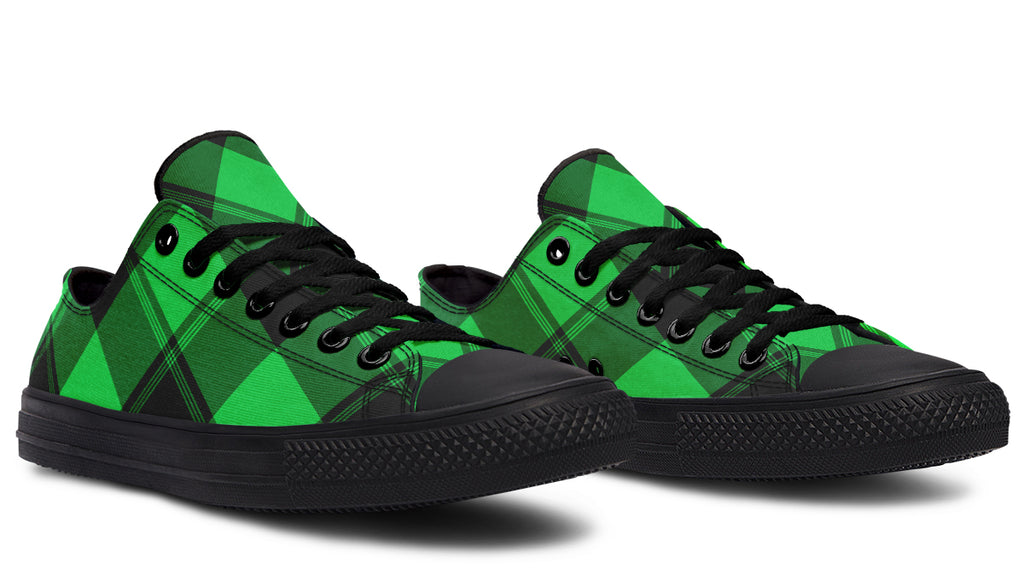 Lucky Green Plaid Low Tops