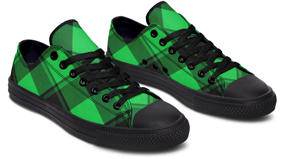 Lucky Green Plaid Low Tops