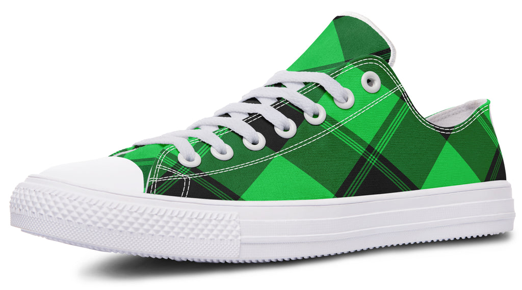 Lucky Green Plaid Low Tops