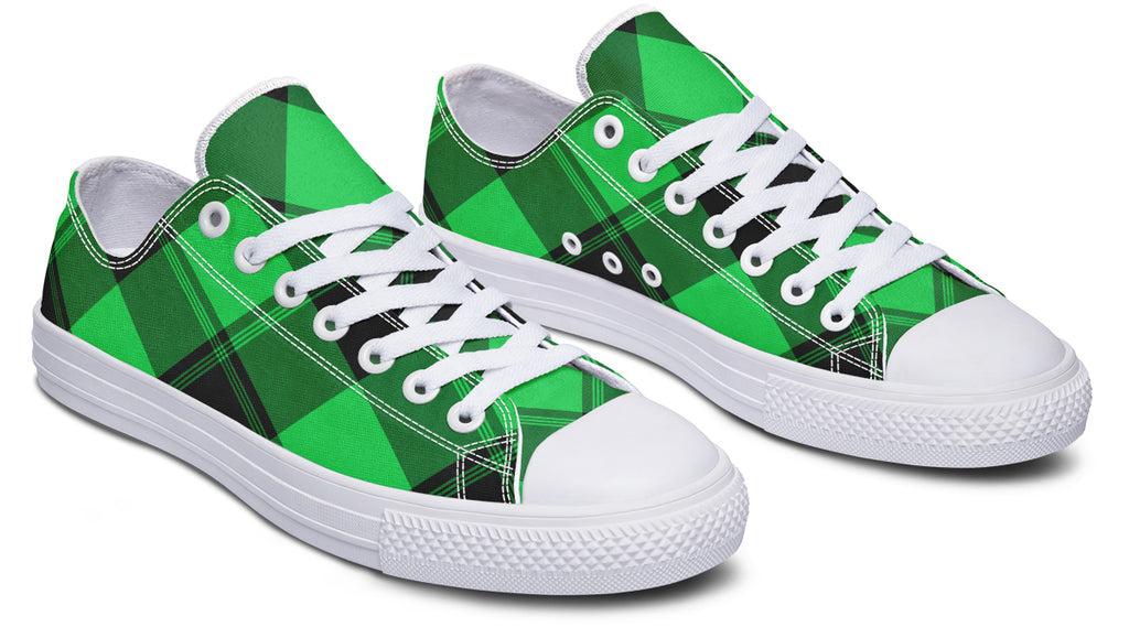 Lucky Green Plaid Low Tops