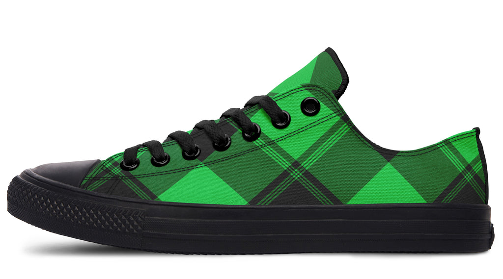 Lucky Green Plaid Low Tops