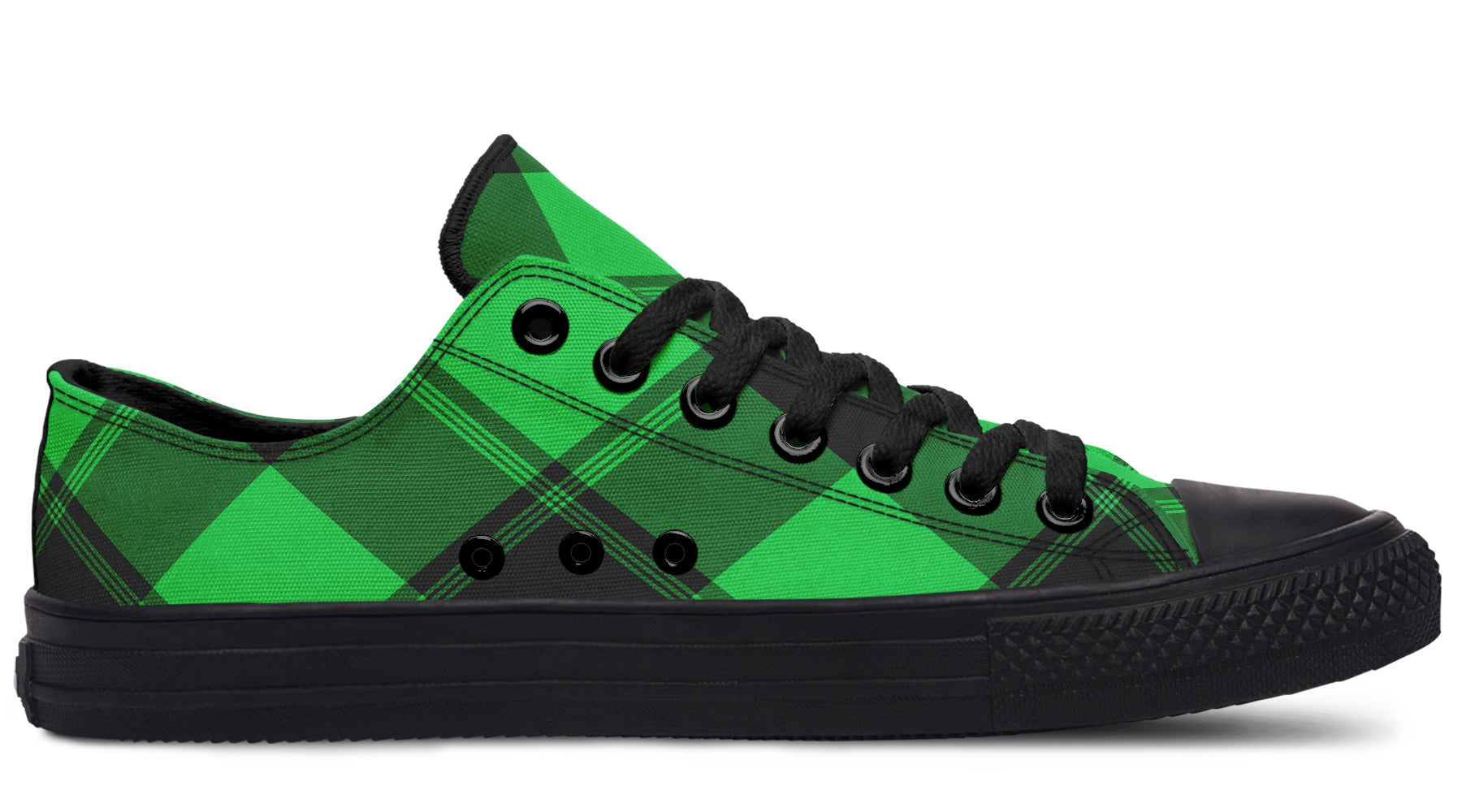Lucky Green Plaid Low Tops