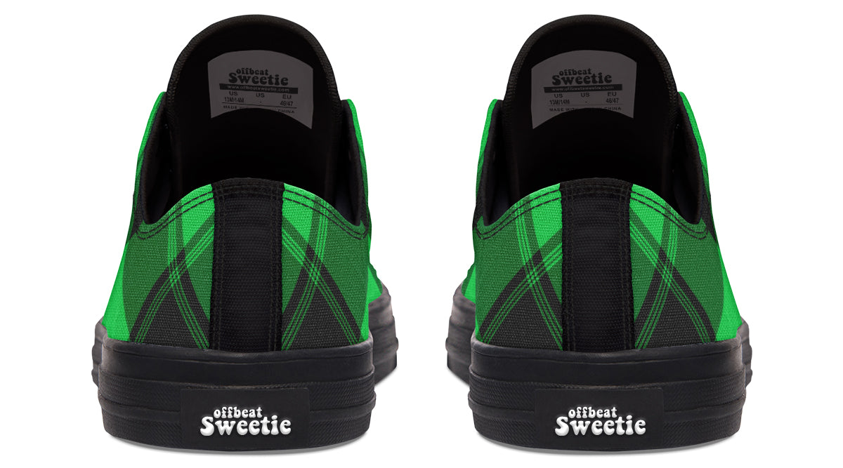 Lucky Green Plaid Low Tops