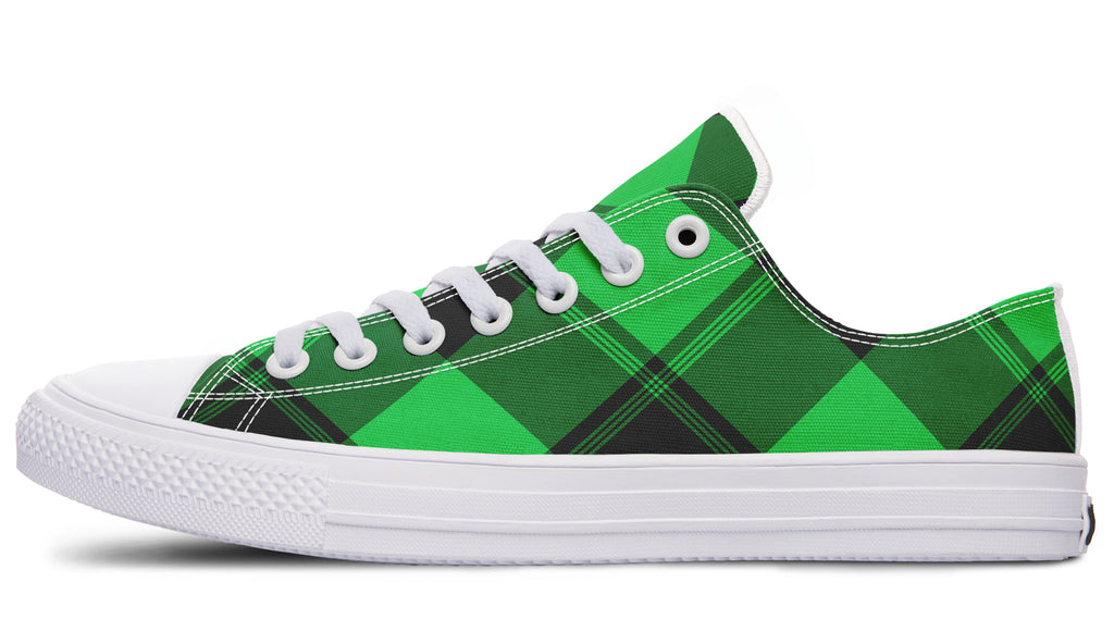 Lucky Green Plaid Low Tops
