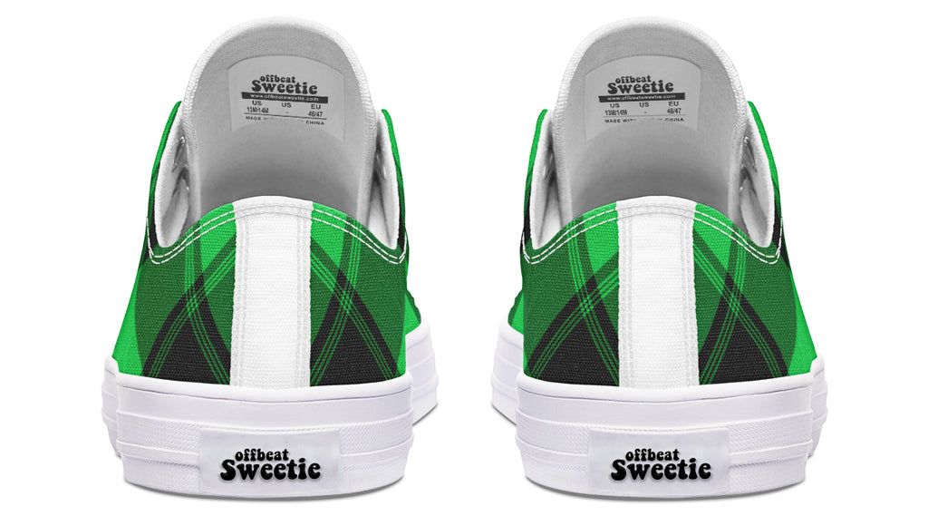 Lucky Green Plaid Low Tops