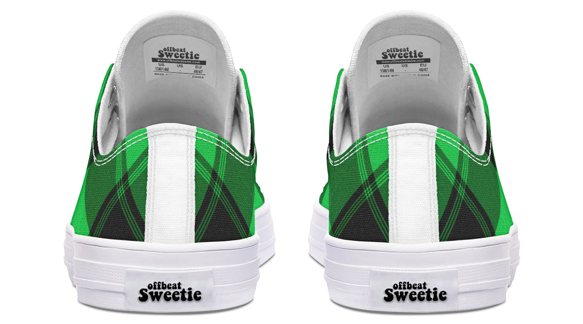Lucky Green Plaid Low Tops
