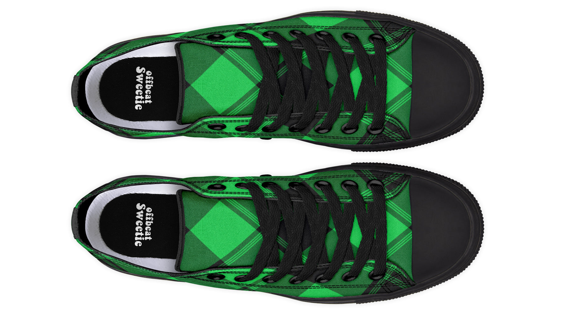 Lucky Green Plaid Low Tops