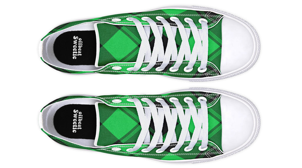 Lucky Green Plaid Low Tops
