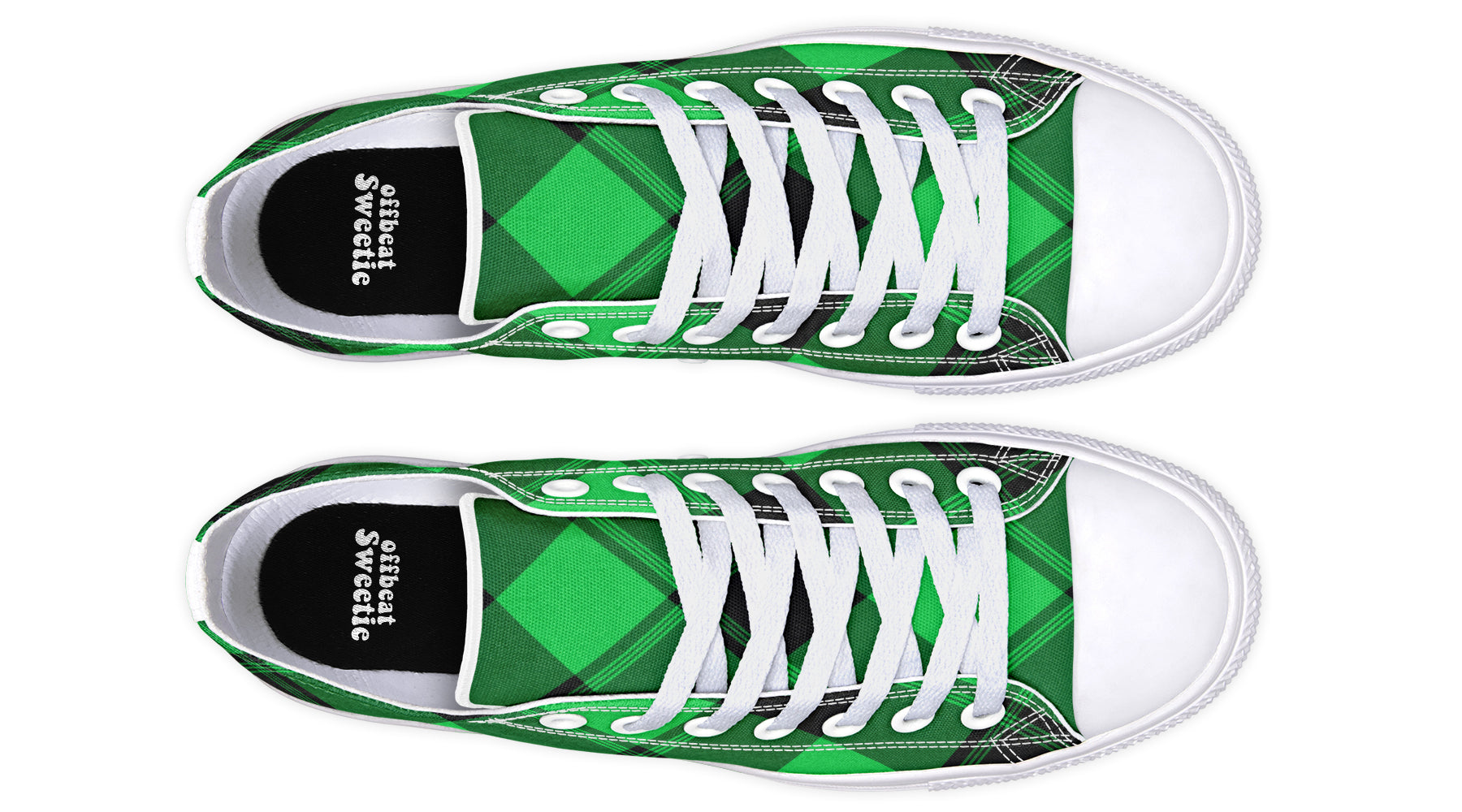 Lucky Green Plaid Low Tops