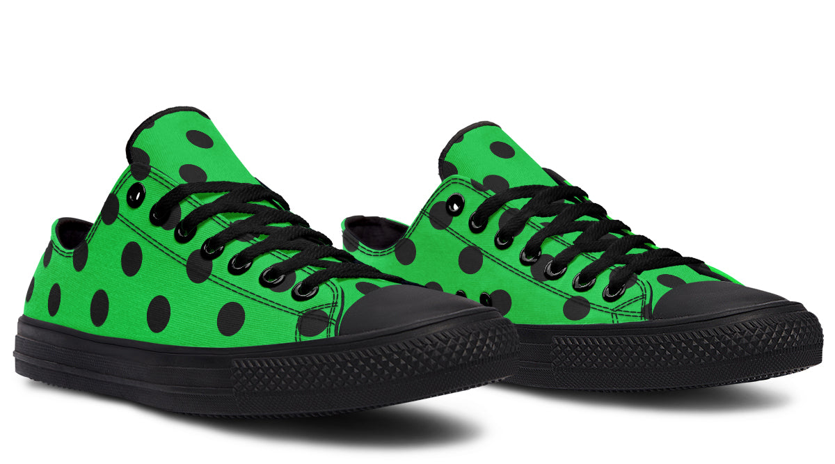 Lucky Green Polka Dot Low Tops