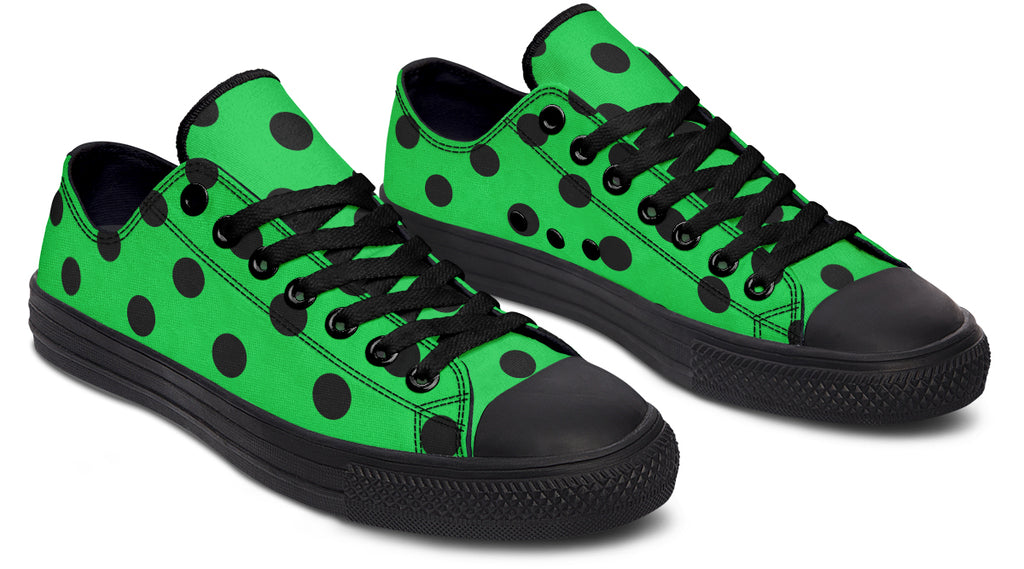 Lucky Green Polka Dot Low Tops