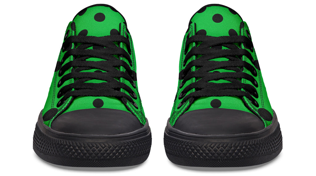 Lucky Green Polka Dot Low Tops
