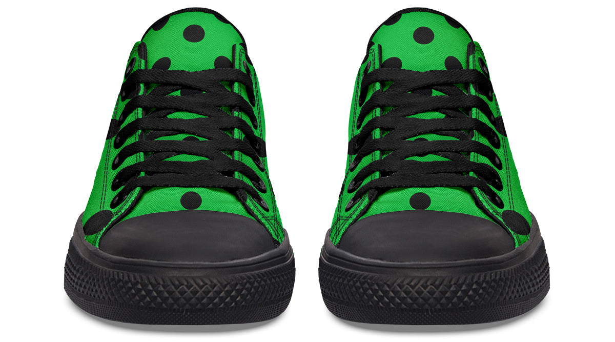 Lucky Green Polka Dot Low Tops
