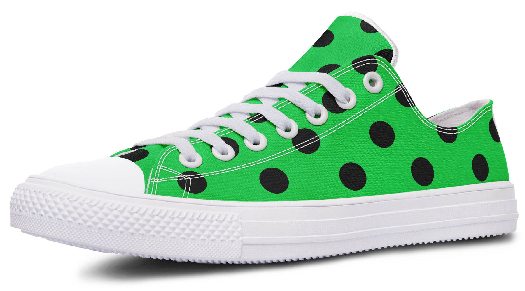 Lucky Green Polka Dot Low Tops