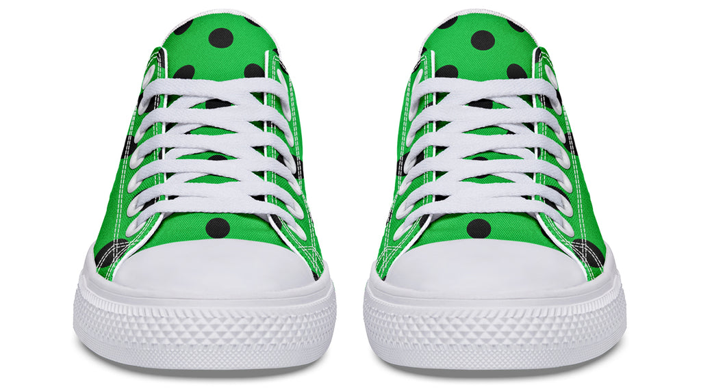Lucky Green Polka Dot Low Tops