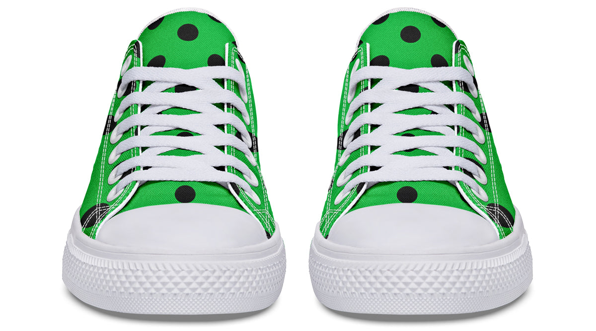 Lucky Green Polka Dot Low Tops