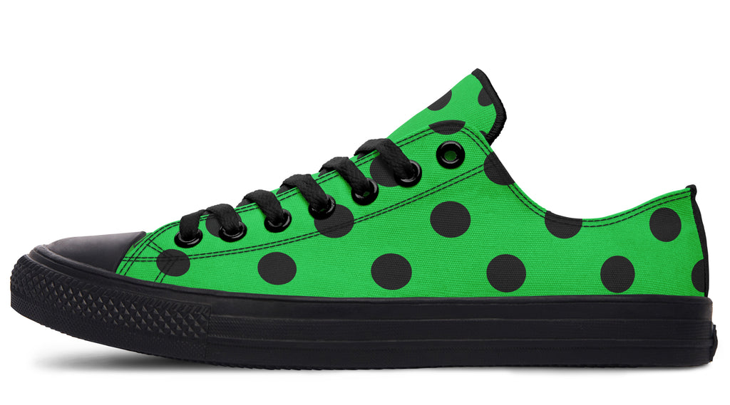 Lucky Green Polka Dot Low Tops