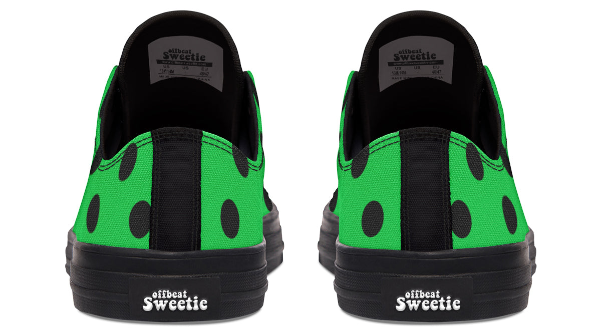 Lucky Green Polka Dot Low Tops
