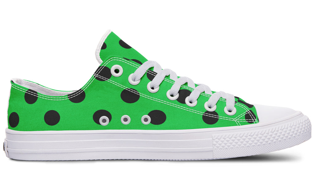 Lucky Green Polka Dot Low Tops